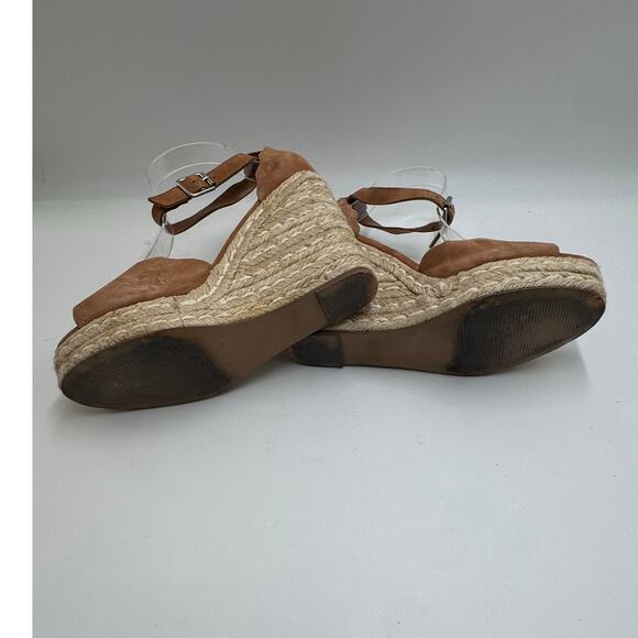 Steve Madden  Susana Camel Suede Espadrille Wedges Size 8 - Picture 7 of 11